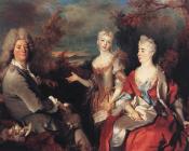 尼古拉斯 德 拉吉莱勒 : The Artist and his Family